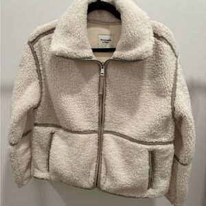 Abercrombie & Fitch Cream Sherpa Jacket